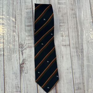 BURBERRY LONDON MENS 100% SILK STRIPE TIE MADE IN ENGLAND. 3-1\4” x 54” Exc Cond